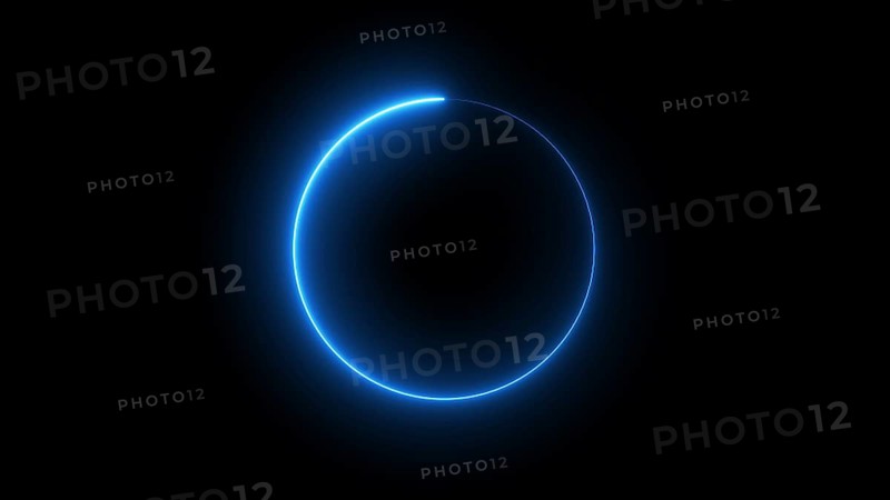 Modern glowing preloader and progress loading circle bar