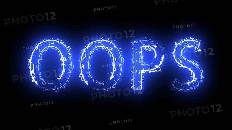 Burning letters of OOPS text