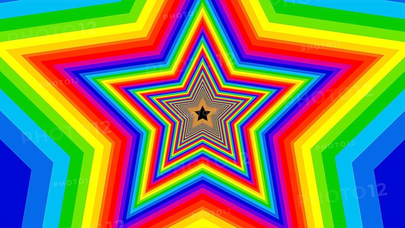 Bright colored star in space