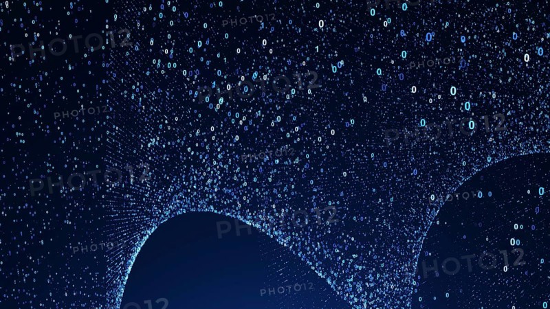 Abstract background with digital numbers. 3d rendering