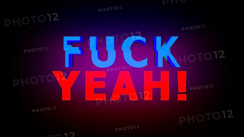 Fuck yeah! text with stylization and bright colors