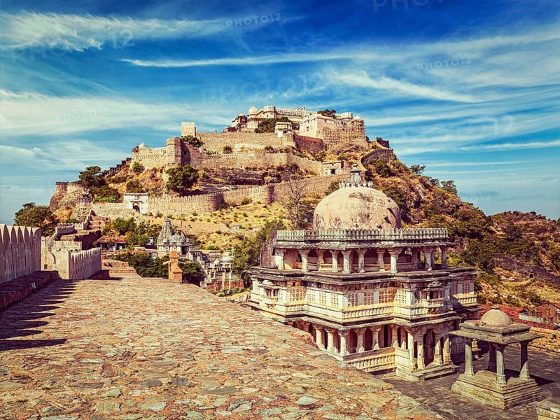 Vintage retro effect filtered hipster style image of Kumbhalgarh fort. Rajasthan