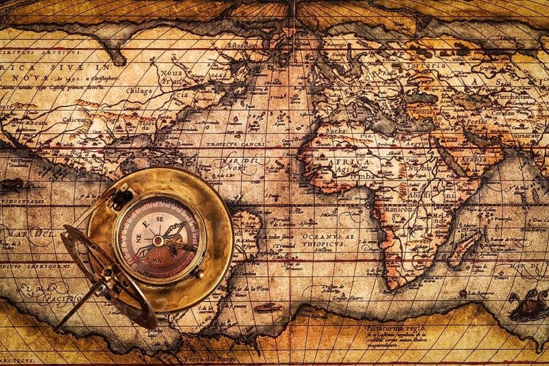 Travel geography navigation concept background