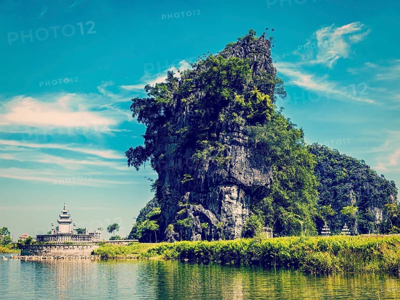 Vintage retro effect filtered hipster style image of Tam Coc