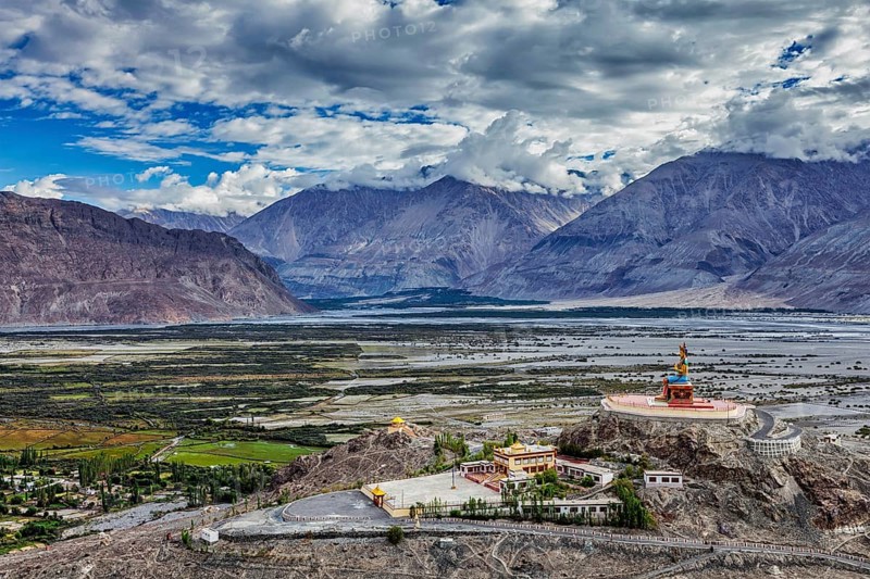 Maitreya Buddha statue in Diskit gompa in Nubra valley