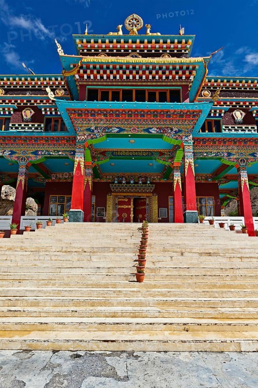 Buddhist monastery in Kaza. Spiti Valley