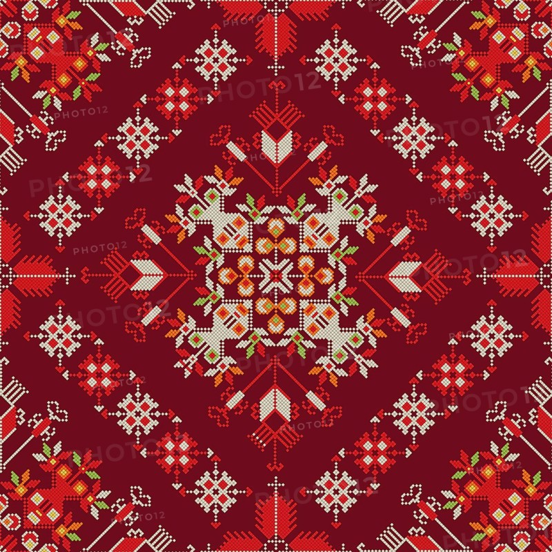 Traditional Bulgarian embroidery vector pattern