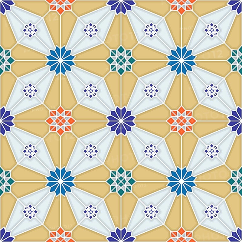 Islamic geometric seamless vector pattern