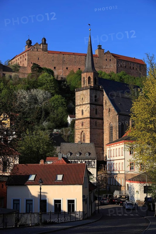 Old town and Plassenburg and Petrikirche of Kulmbach