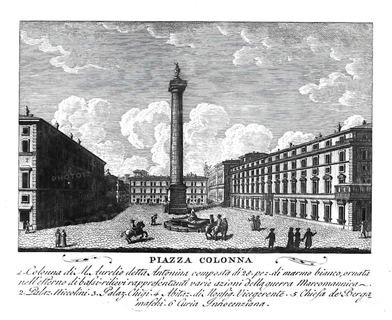 Piazza Colonna is a square in the centre of Rome