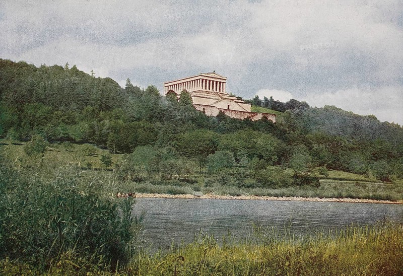 Historic photograph of the Walhalla on the Danube