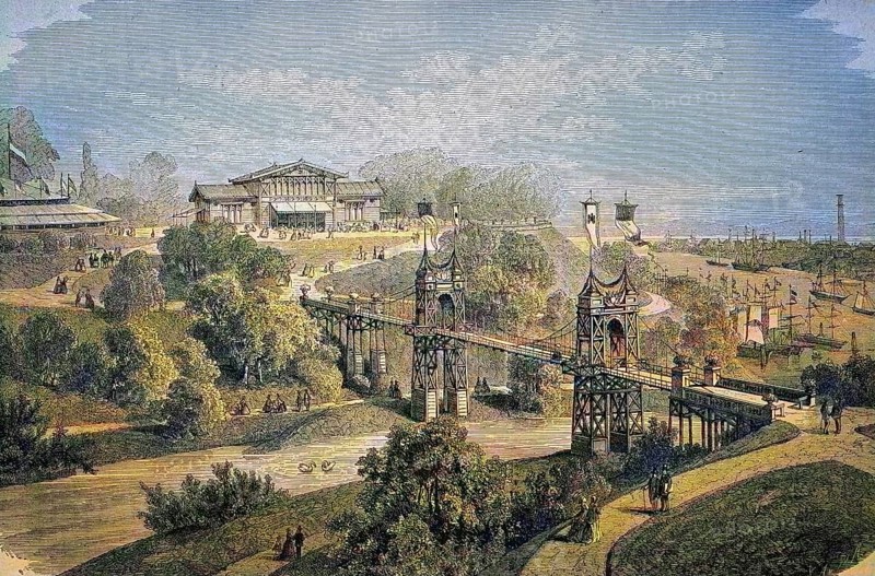 Projected buildings of the International Horticultural Exhibition in Hamburg