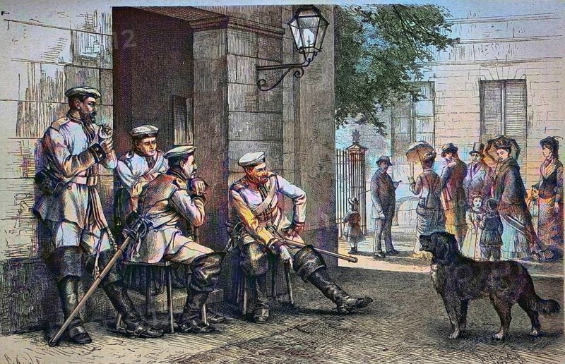 Guard cuirassiers at the Charlottenburg Palace Guard