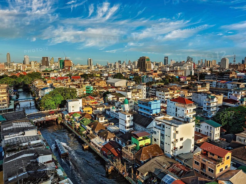 Bangkok cityscape aerial view. Thailand