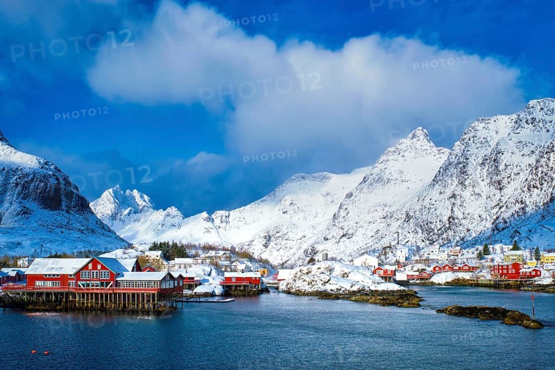 Traditional fishing village A on Lofoten Islands