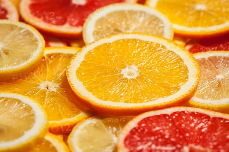 Colorful citrus fruit