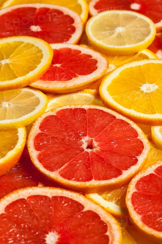 Colorful citrus fruit