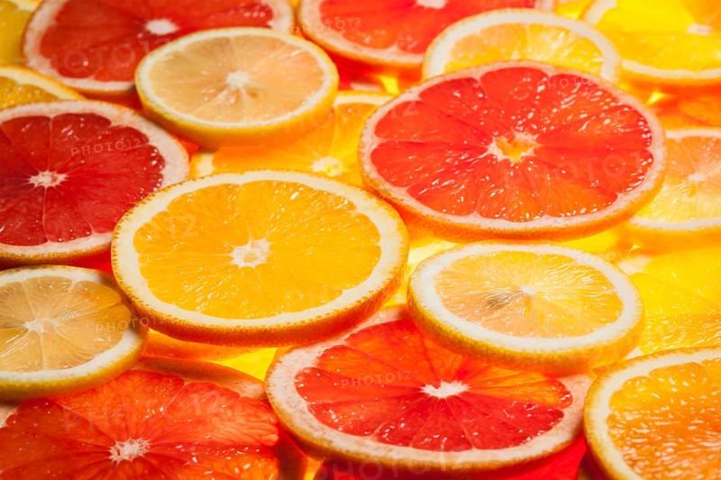Colorful citrus fruit