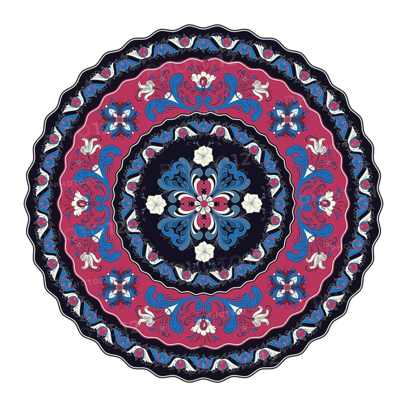 Norwegian Rosemaling design element