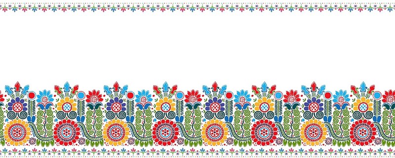 Hungarian vector embroidery pattern for borders