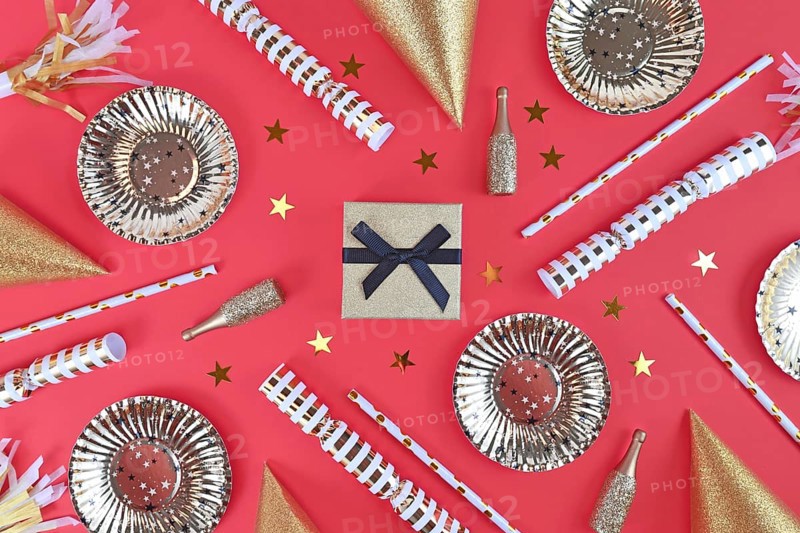 Golden party hats