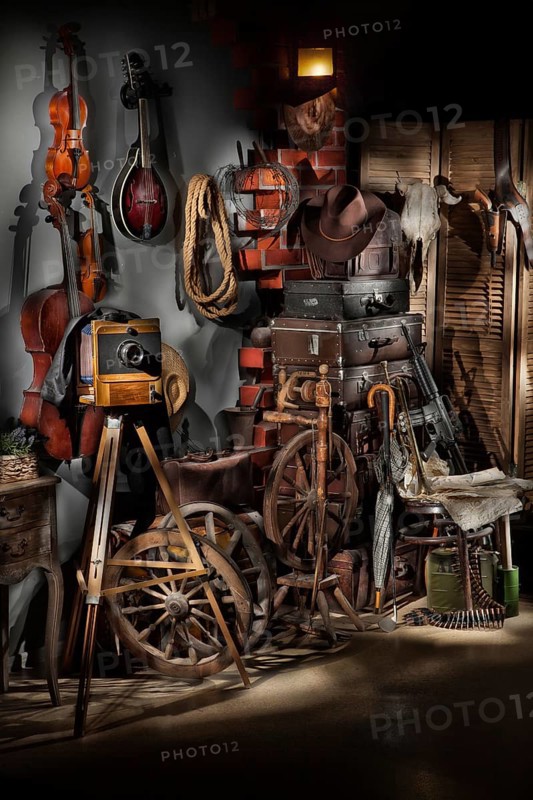 Still life with old musical instruments