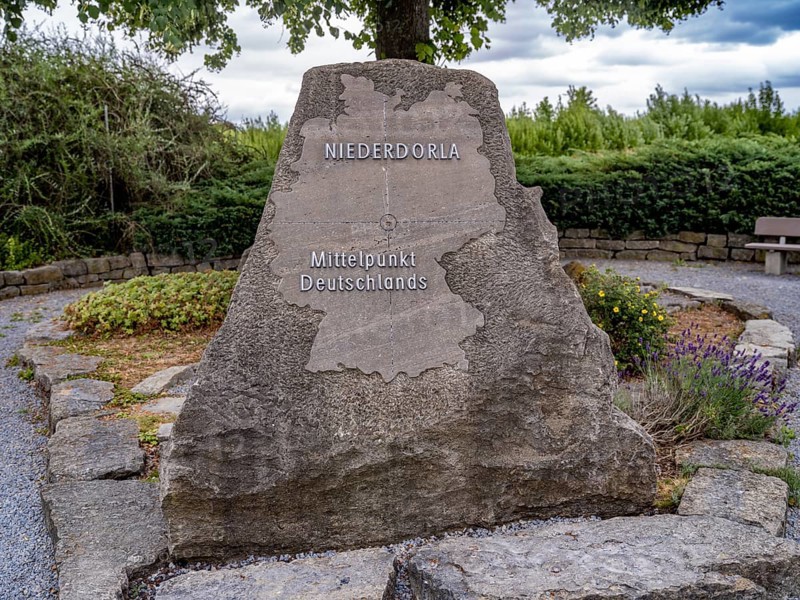 Stone at a centre point of Germany