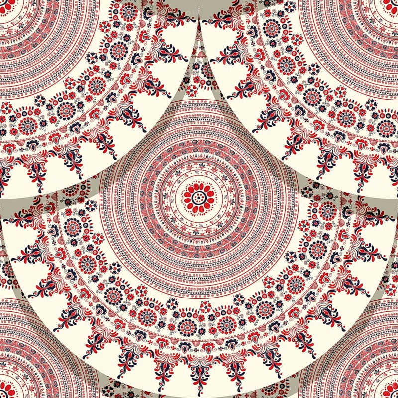 Seamless pattern with Hungarian traditional motif for your design
