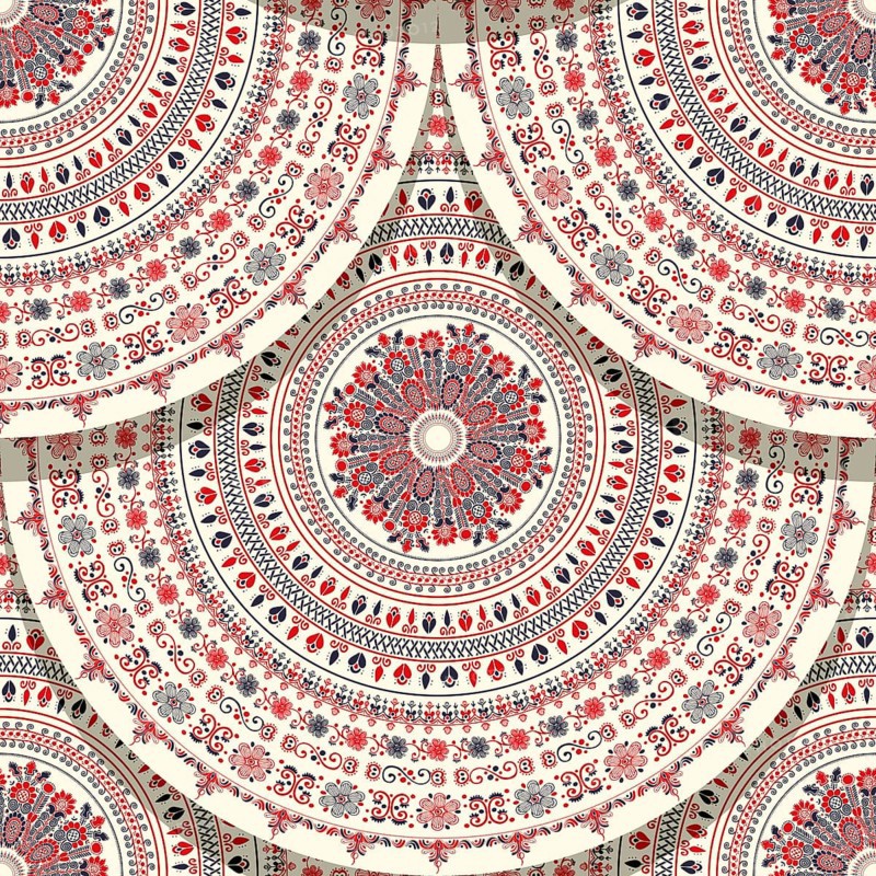Seamless pattern with Hungarian traditional motif for your design