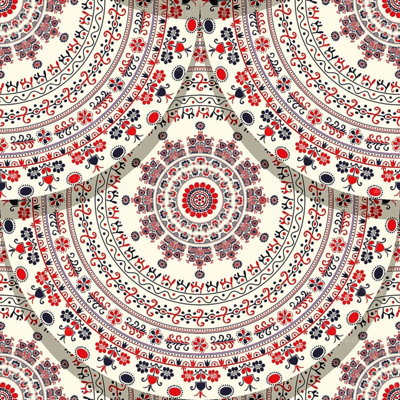 Seamless pattern with Hungarian traditional motif for your design
