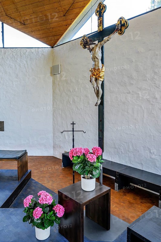 Crucifix with floral decoration