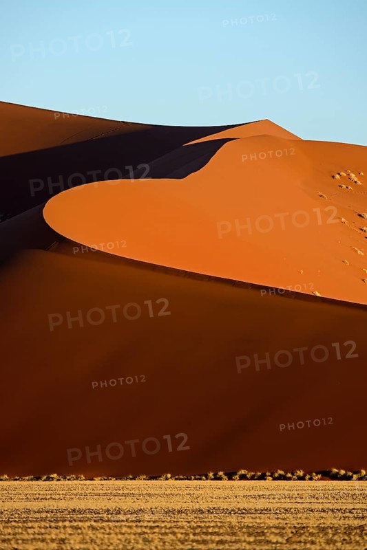 Huge sand dunes in the last evening light