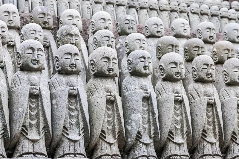 Jizo Bodhisattva statues