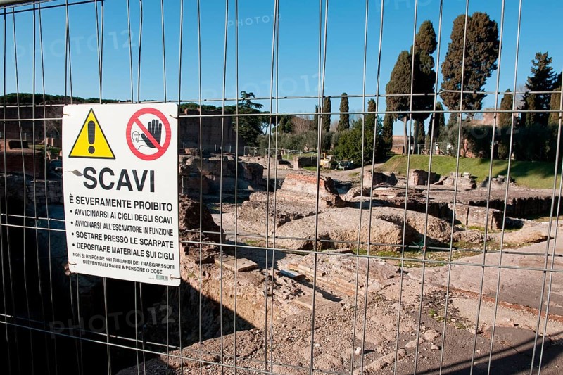 Excavation work on Palatine Hill
