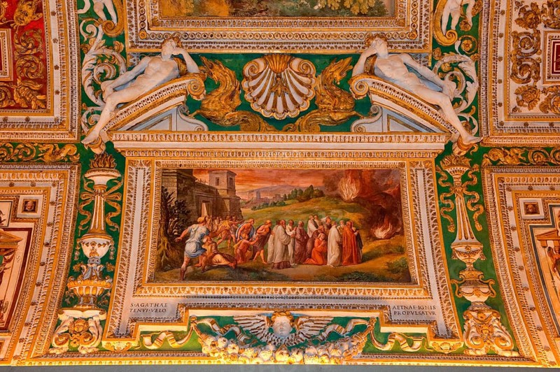 Ceiling Painting The Veil of St. Agatha Expels the Fire of Etna