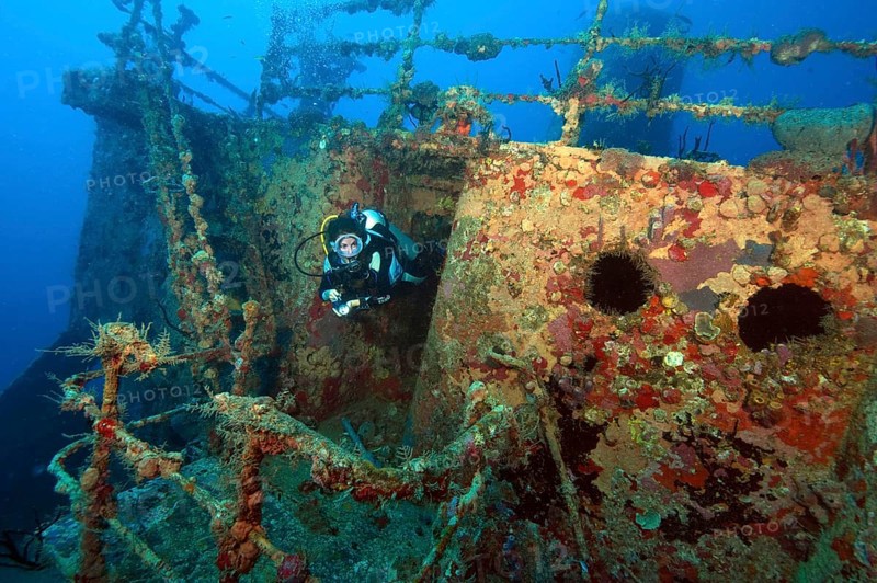 Divers at the St. George wreck