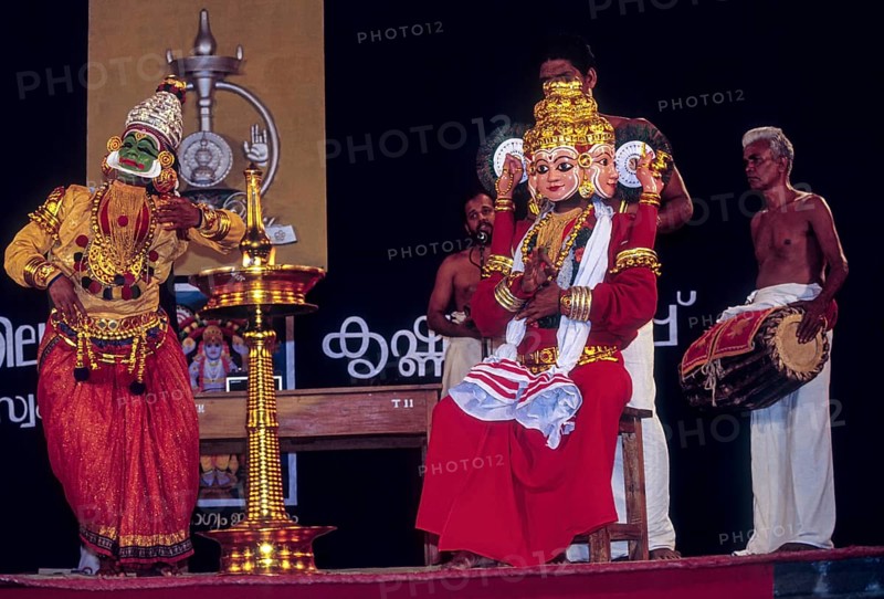 Krishnattam dance drama and presents the story of Krishna in Kerala Kalamandalam in Cheruthuruthy near Soranur