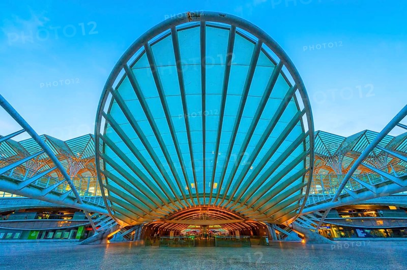 Oriente train station at sunset