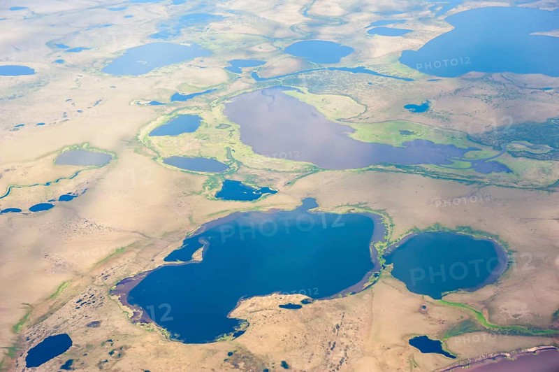 Aerial view of the Siberian landscape