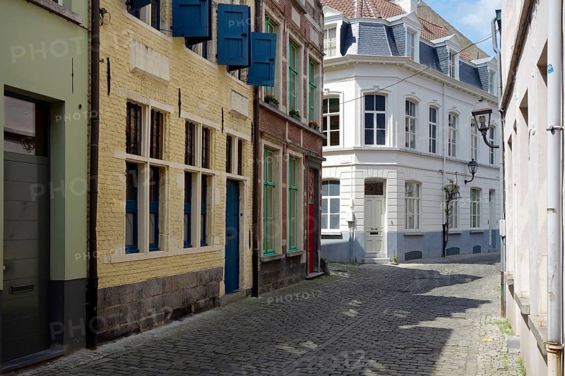 Alley with medieval houses in the Patershol district