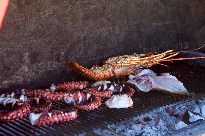 Seafood on the grill
