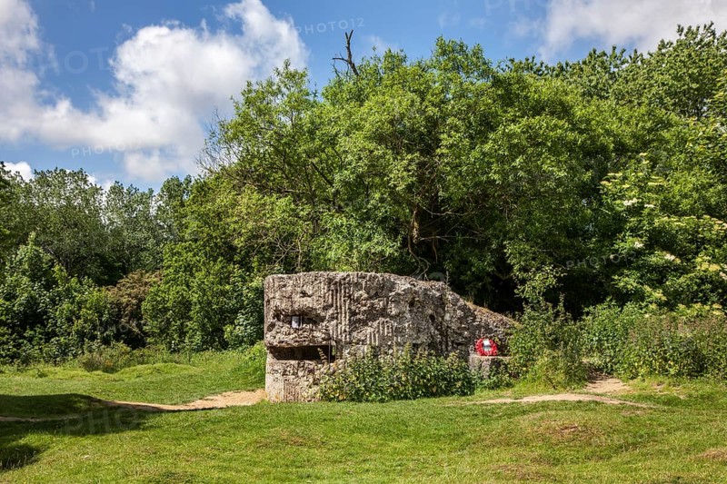 Ruin of a German bunker from the First World War on Hill 60 near Zillebeke
