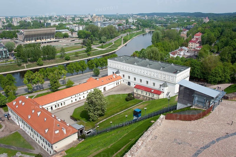 Funicular railway and river Neris