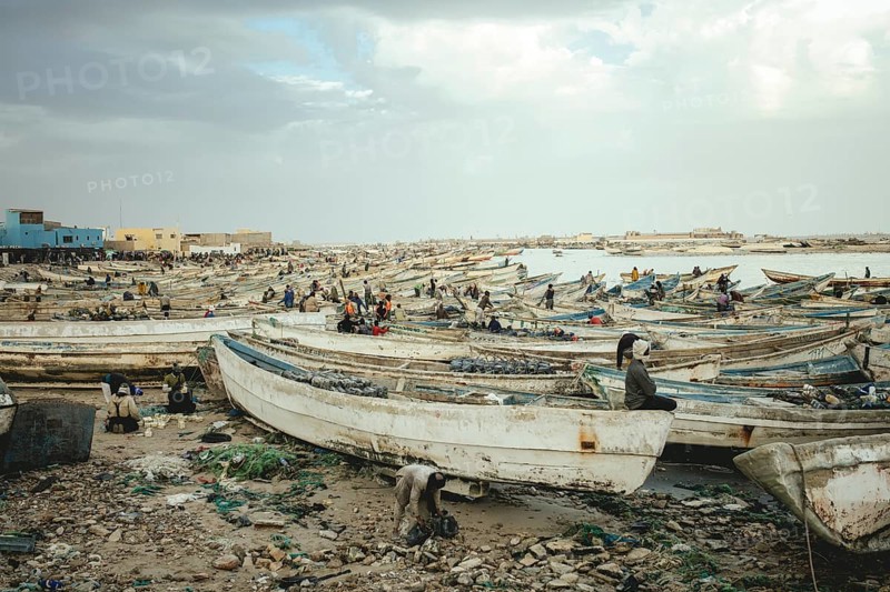 About 7000 fishing boats moored in the harbour
