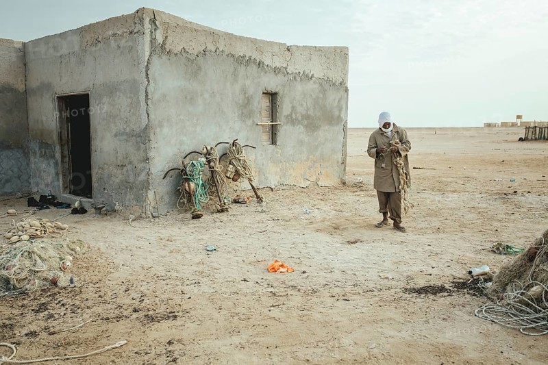 House with fishing utensils