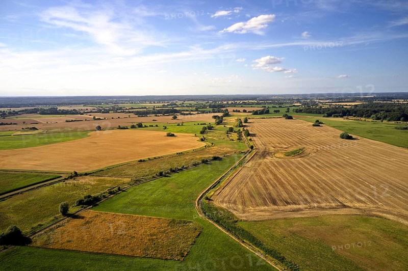 Aerial view of the former inner-German border