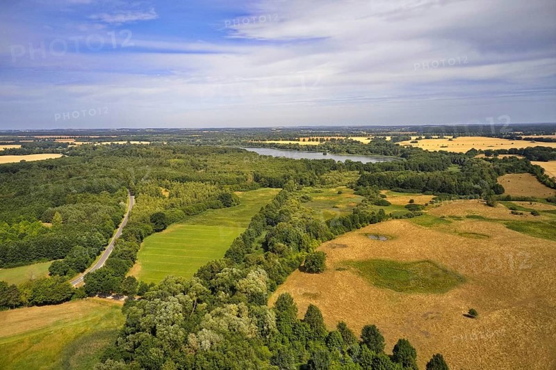 Aerial view of the former inner-German border