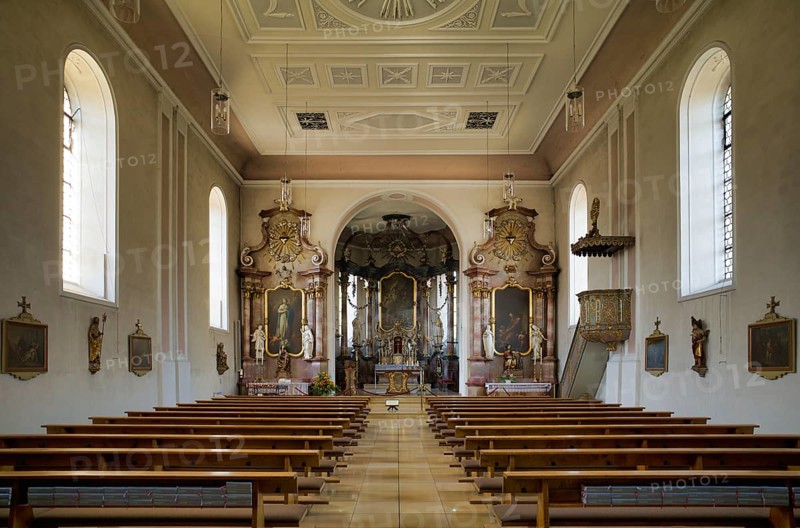 Interior photograph of St. Barbara Church from 1783