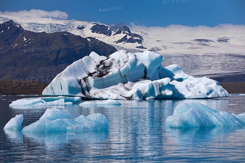 Icebergs in Joekulsarlon Glacier Lagoon