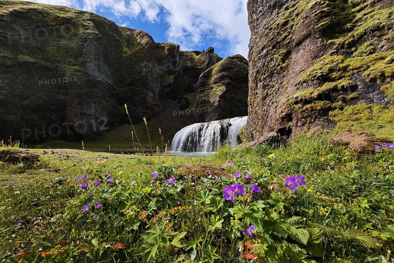 The Systrafoss waterfall
